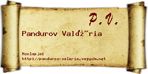 Pandurov Valéria névjegykártya